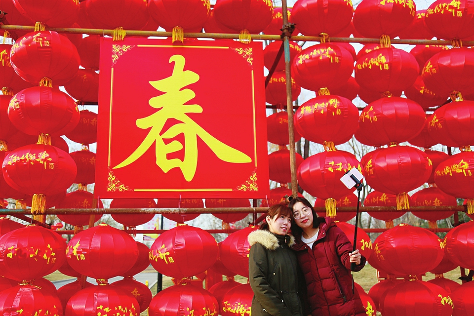 植物园：万盏红灯高高挂 浓浓年味扑面来