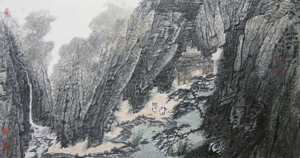 【聚焦济南艺博会】流泉飞瀑透禅机 山川丘壑藏妙义——赏画家郭建龙的国画艺术