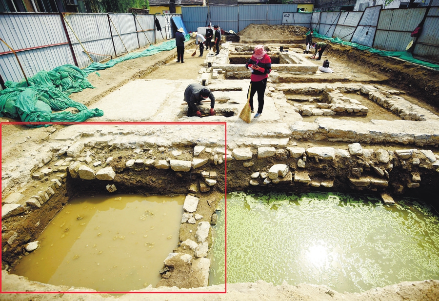 老城区考古发现疑似明代泉池遗址