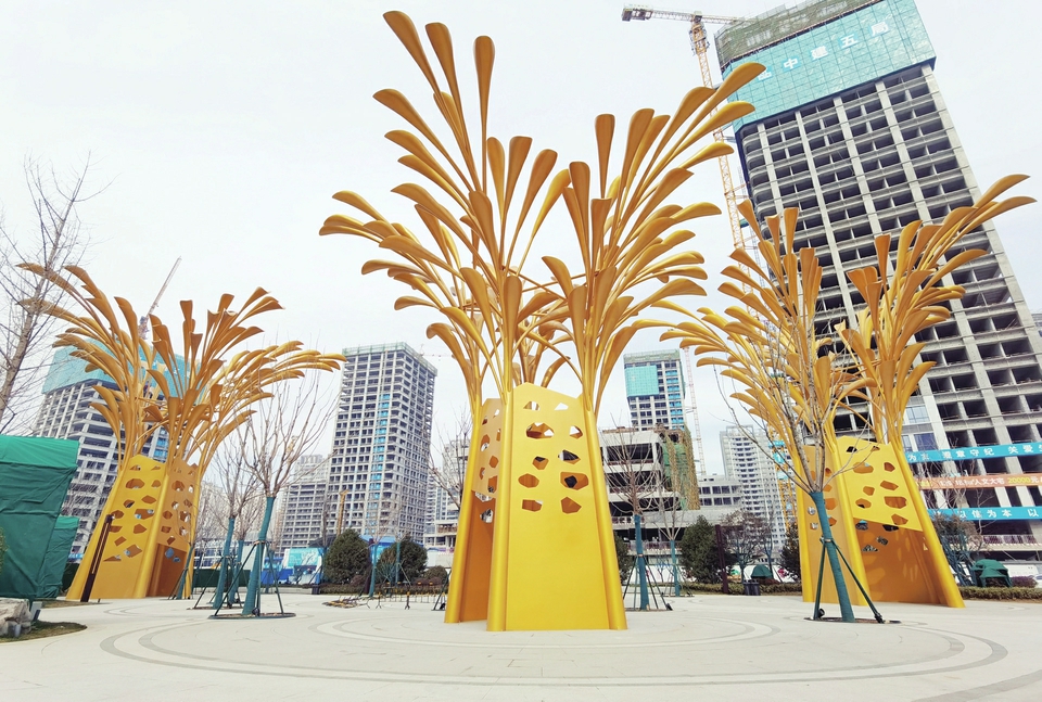 全省最大“涌泉”雕塑开放 市民可零距离接触