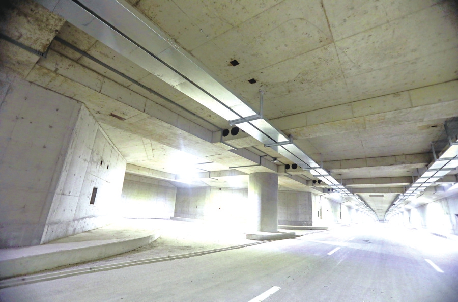 济南中央商务区地下环路主体完工