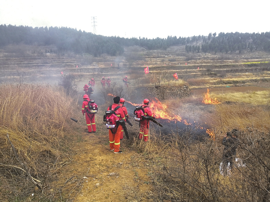 【森林防火 人人有责】防患于未“燃” 济南榆山街道开展森林防火实战演练