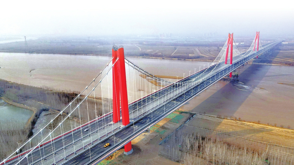 济南黄河凤凰大桥建成通车 孙立成宣布通车 孙述涛殷鲁谦雷杰边祥慧参加活动