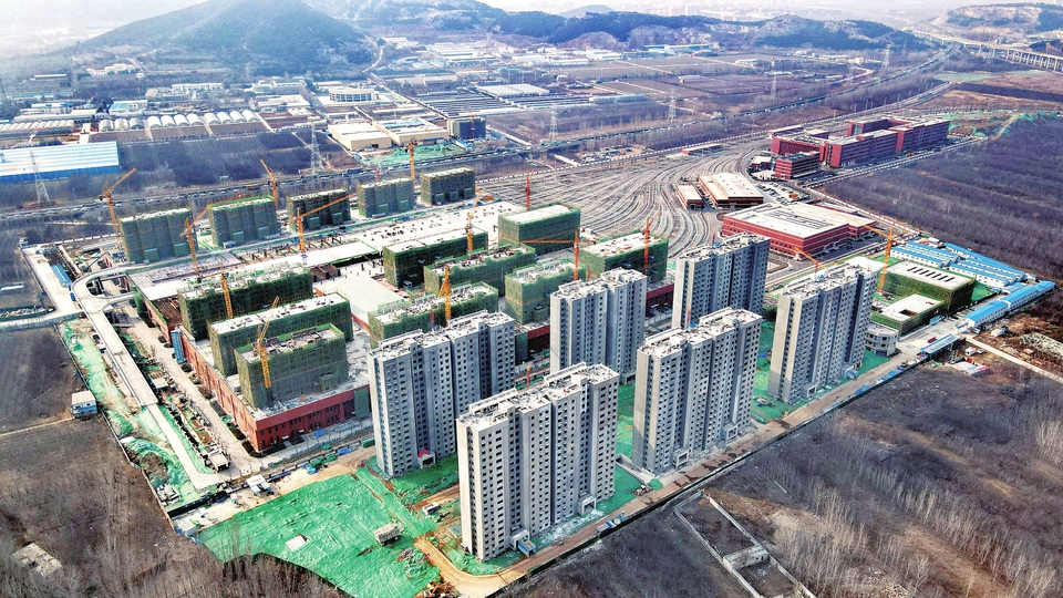 济南首个建在轨交车辆基地上的租赁住房项目呈现雏形