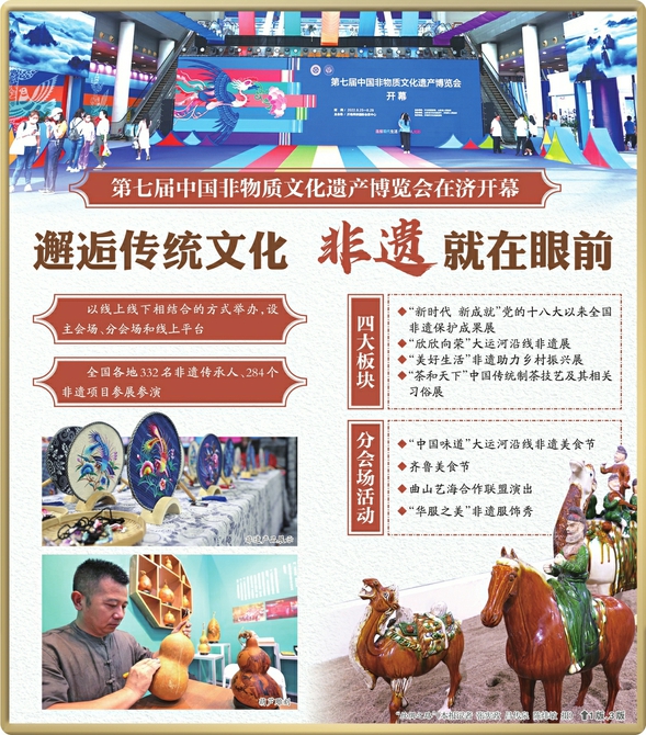 连接现代生活 绽放迷人光彩 第七届中国非遗博览会在济开幕