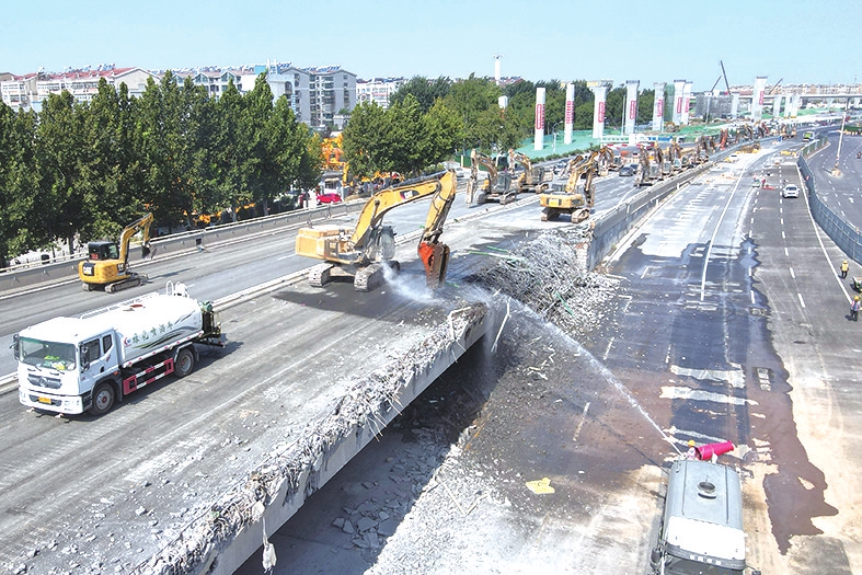 济南二环东路高架路北段桥体拆除重建工作启动