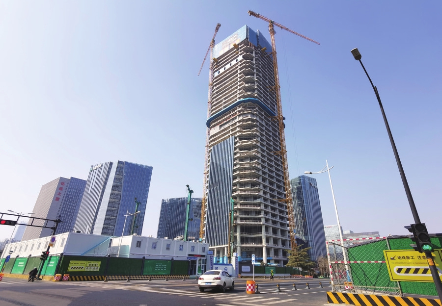 山东省大数据产业基地地标建筑开始外装