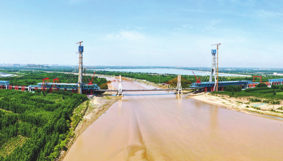 济南黄河公路大桥新桥主桥计划9月完成合龙